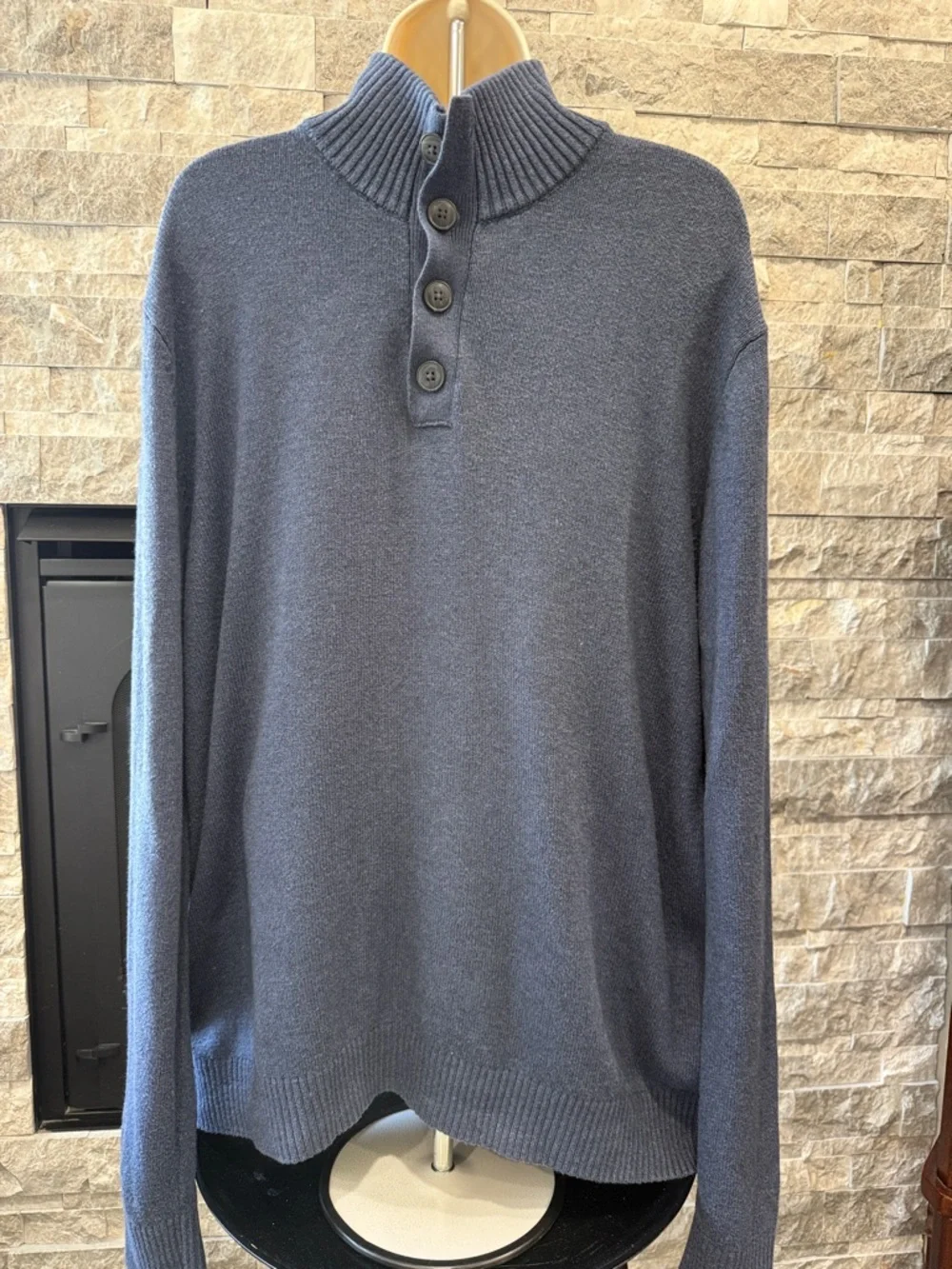 Men's Banana Republic Button Mock Neck Sweater